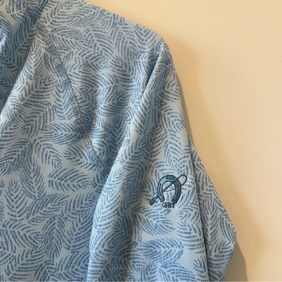 Women's Peter Millar Perth Printed Palm Quarter Zip Pull Over Large Golf Jacket - Picture 7 of 10